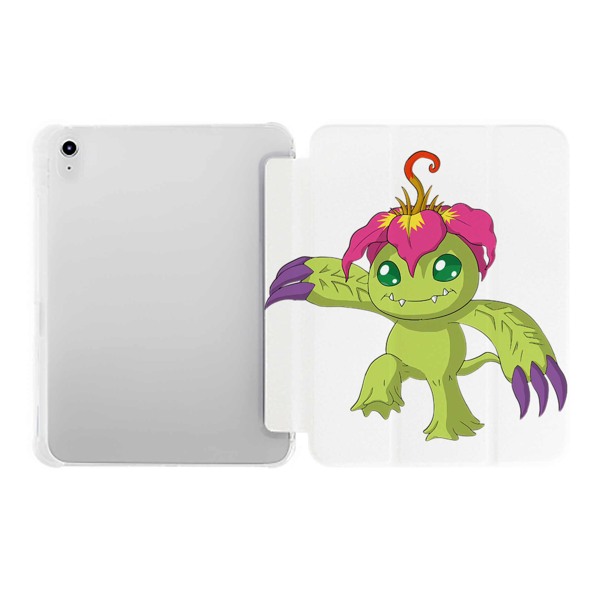 （画像用） Digimon デジタルモンスター/デジモン IPad ケース ペン収納付き 三つ折りスタンド PUレザー×シリコン 対応機種9.5/10.5/10.9インチ